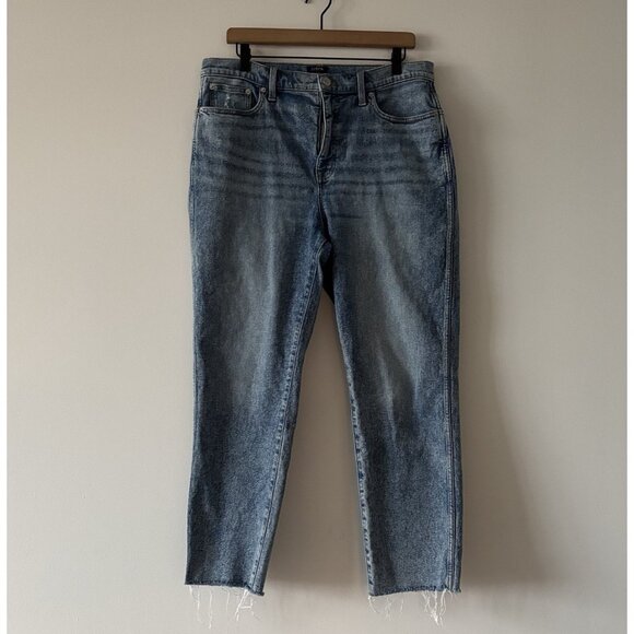 J Crew Vintage Classic Women’s Denim Jeans Sz 32 Raw Hem High Rise Casual Preppy - Picture 2 of 13